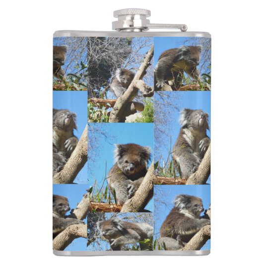 Koala Bear Photo Collageスキットル フラスク (裏面)