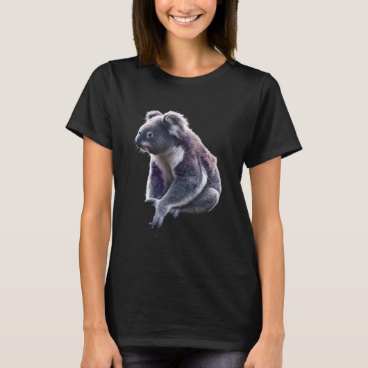 Koala Bear Portrait Artwork Wildlife Tropical Anim Tシャツ (正面)