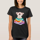 Koala Bear Reading Books Bookworm  Koala Tシャツ (正面)
