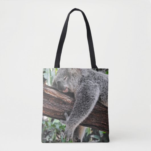 KOALA BEAR SLEEPING ON TREE トートバッグ (正面)