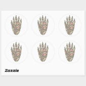 Koala Botanical Footprint Nature Sticker ラウンドシール (シート)