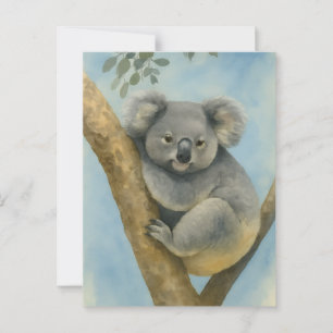 Koala Calm – 水彩野生生物 ポストカード