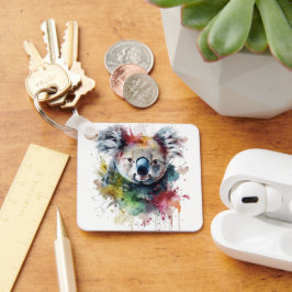 Koala Colorido: una ilustración vibrante キーホルダー
