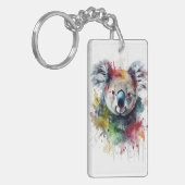 Koala Colorido: una ilustración vibrante キーホルダー (正面左)