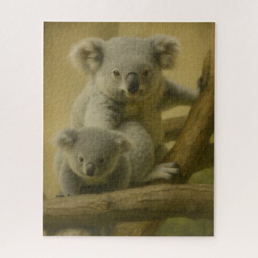 Koala Companions – Tender Wildlife Art Print ジグソーパズル (縦)