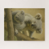 Koala Companions – Tender Wildlife Art Print ジグソーパズル (横)
