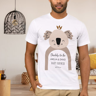 Koala Daddy To Be Neutral Baby Shower Shirt Tシャツ