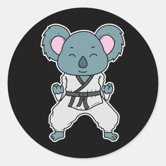 Koala Does Karate  ラウンドシール (正面)