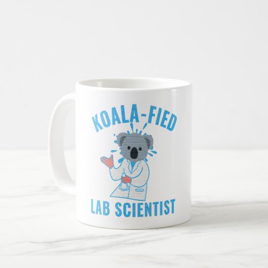 KOALA-FED LAB SCIENTIST - KOALA LAB TECH コーヒーマグカップ (正面左)