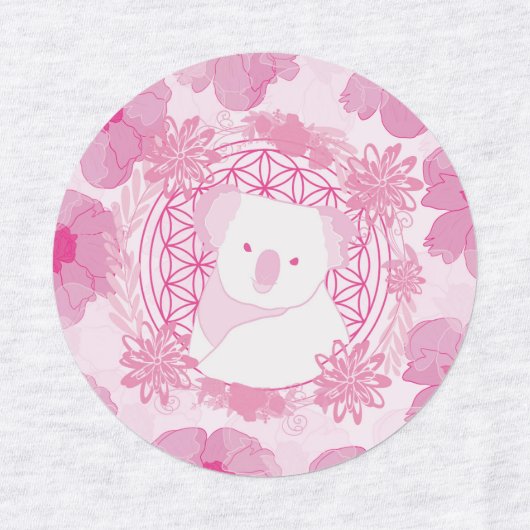 Koala Flower of life ラベル (デザイン1)