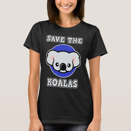 Koala for Men and Women Save the Koalas Tシャツ (正面)