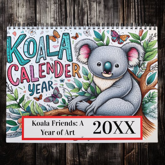 Koala Friends: A Year of Art 2025/2026カレンダー カレンダー
