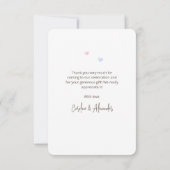 Koala Gender Revealサンキューカードパーティー。 サンキューカード (裏面)