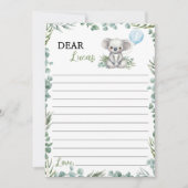 Koala Greenery Time Capsuleノートメッセージカード サンキューカード (正面)