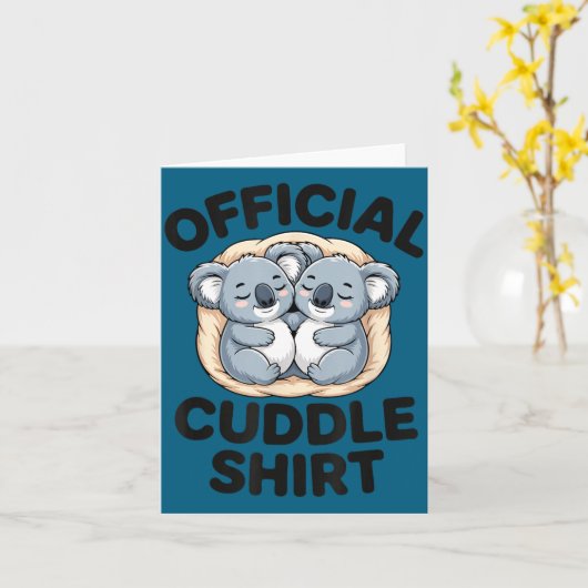 Koala Hug Cute Animal Lover This Is My Cuddle  カード (黄色い花)