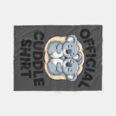 Koala Hug Cute Animal Lover This Is My Cuddle  フリースブランケット (正面(横))