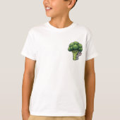 Koala Hugging Giant Broccoli Kids Tシャツ (正面)