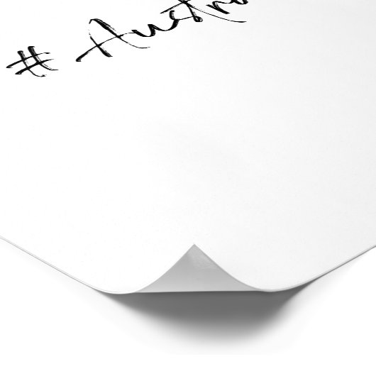 Koala Illustration #Australia Love white ポスター (角)