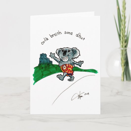 Koala in a Kilt brsdath card カード (正面)