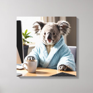 Koala in a Robe キャンバスプリント