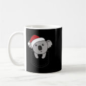 Koala In Cket Christmas Cute Koala In Breast Cket コーヒーマグカップ (左)
