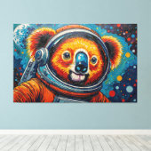 KOALA IN SPACE キャンバスプリント (インサイチュ (ウッドフロア))