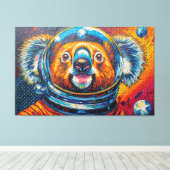 KOALA IN SPACE-6 キャンバスプリント (インサイチュ (ウッドフロア))
