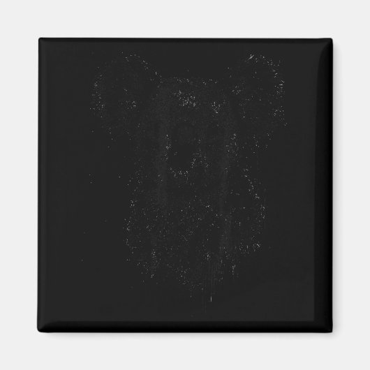 Koala Ink Art Australian Wildlife Rtrait Nge Koala マグネット (正面)