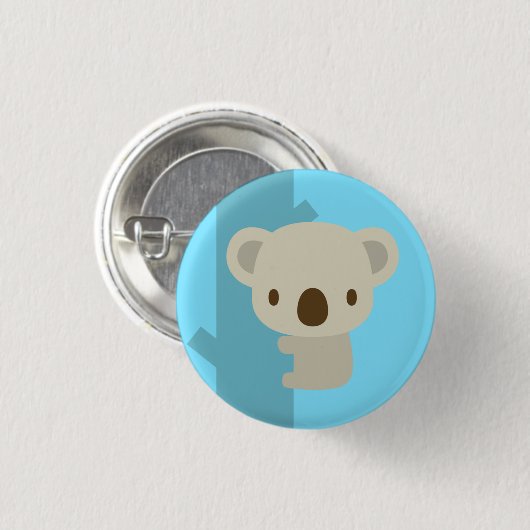 koala light blue : pins 缶バッジ (正面&裏面)