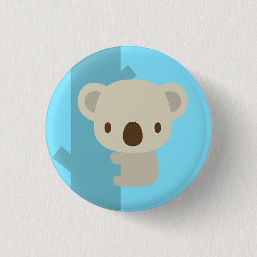 koala light blue : pins 缶バッジ (正面)