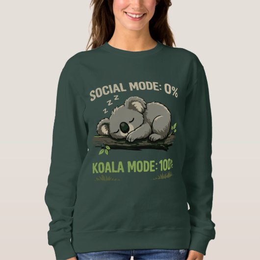 Koala Mode Funny Introvert Sweatshirt スウェットシャツ (正面)