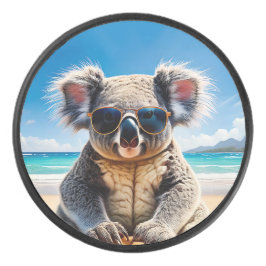 Koala on a sandy beach  アイスホッケーパック