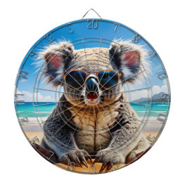Koala on a sandy beach Merry Christmas ダーツボード