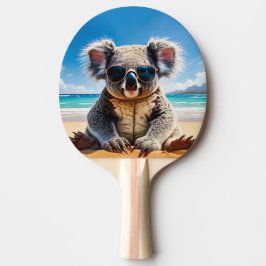 Koala on a sandy beach Merry Christmas 卓球ラケット