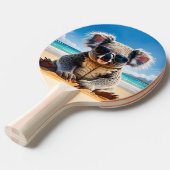 Koala on a sandy beach Merry Christmas 卓球ラケット (正面アングル)
