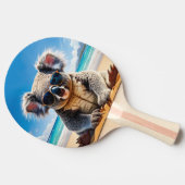 Koala on a sandy beach Merry Christmas 卓球ラケット (横)