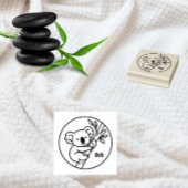 Koala on Branch Custom Name Stamp  ラバースタンプ