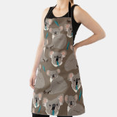 Koala on neutral brown backgroundシームレスなヴィンテージ エプロン (インサイチュ)