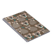 Koala on neutral brown backgroundシームレスなヴィンテージ ノートブック (右側)