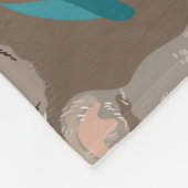 Koala on neutral brown backgroundシームレスなヴィンテージ フリースブランケット (角)