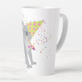 Koala Partying – 動物とパーティー カフェラテマグ (右アングル)