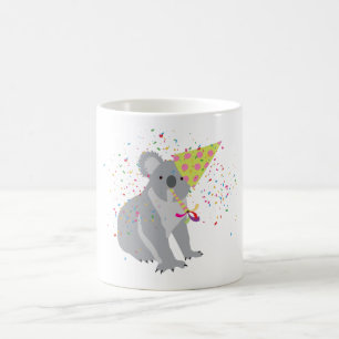 Koala Partying – 動物とパーティー コーヒーマグカップ