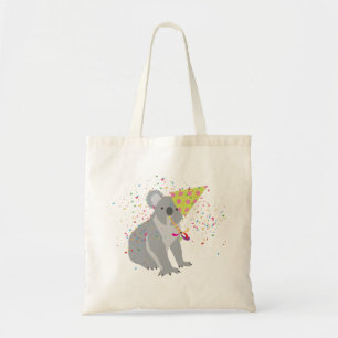Koala Partying – 動物とパーティー トートバッグ