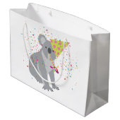 Koala Partying – 動物とパーティー ラージペーパーバッグ (裏面アングル)