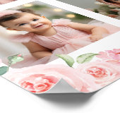 Koala Pinkフローラ初年度フォトマイルストーンサイン ポスター (角)