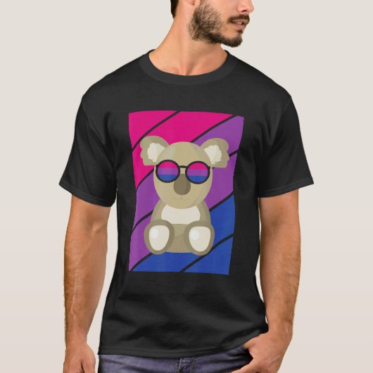 koala Pride Bisexual Flag LGBTQ Proud Ally Pride S Tシャツ (正面)