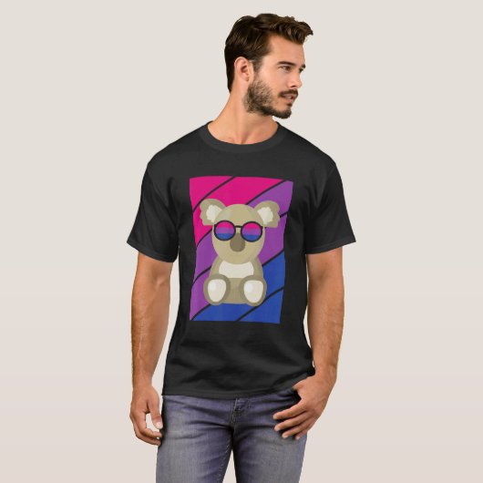 koala Pride Bisexual Flag LGBTQ Proud Ally Pride S Tシャツ (正面フル)