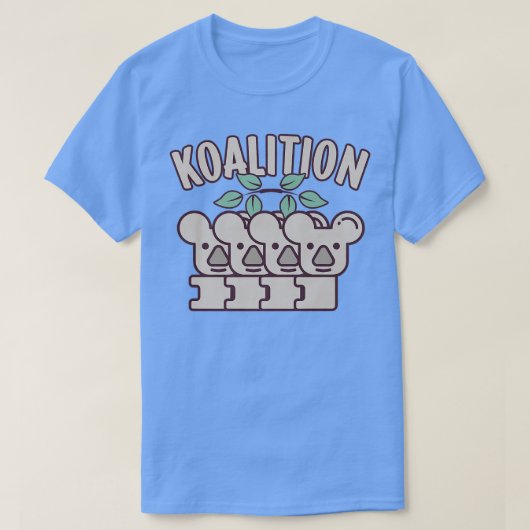 Koala Pun  Koalition, Funny Animal Pun  Koala Bear Tシャツ (デザイン正面)