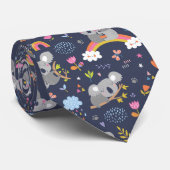 Koala Rainbow Love Pattern ネクタイ (ロール)