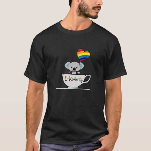 Koala Tea Cup おもしろい LGBT E-Koala-Ty Love Tea And K Tシャツ (正面)